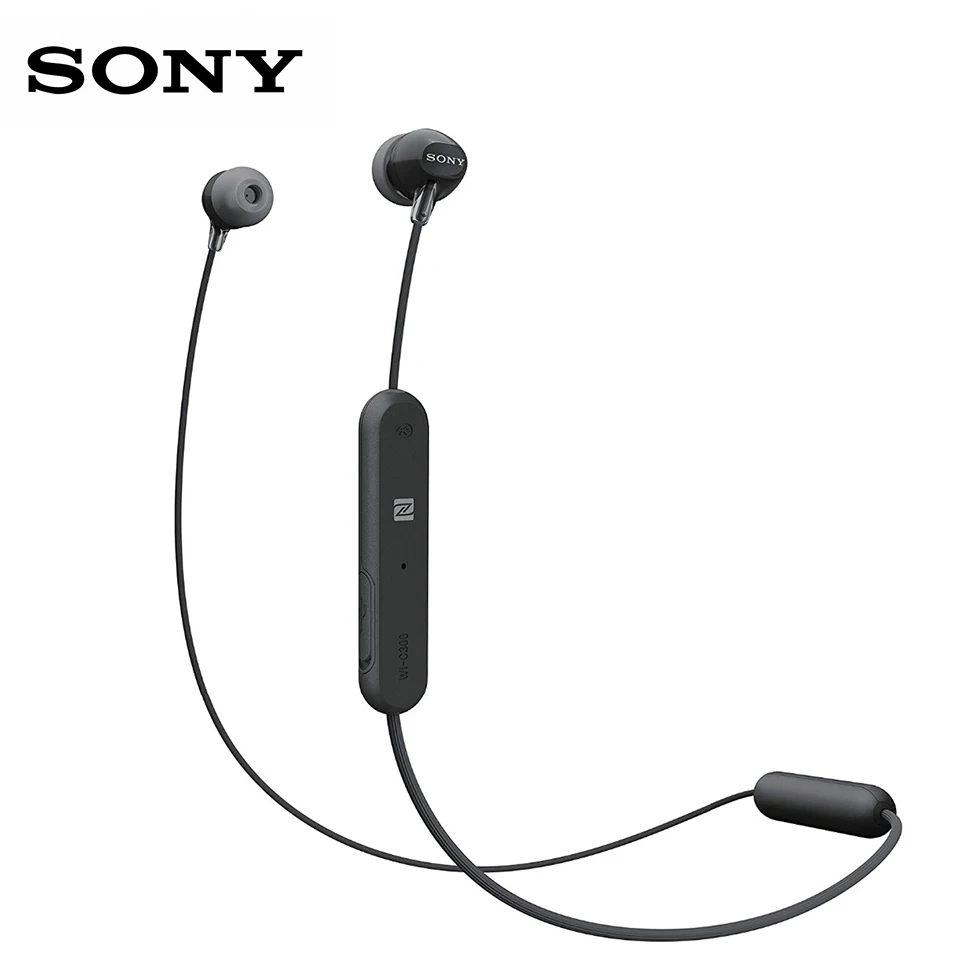 SONY-auriculares estéreo inalámbricos WI-C300, cascos deportivos con Bluetooth, HIFI, manos libres con micrófono, para teléfonos iPhone y Samsung
