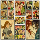 Постер из крафт-бумаги в стиле ретро с японским аниме хоримия, рисование коричневой бумаги, подвесная картина, художественные Декоративные плакаты для дома