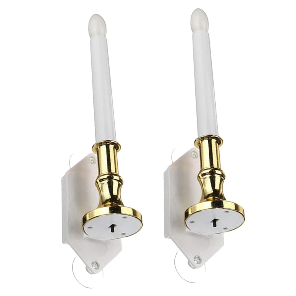 Винтажные рождественские беспламенные солнечные свечи с 2 присосками|Настенные