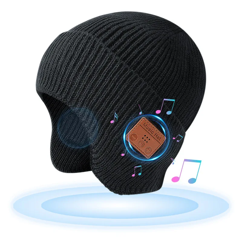 

Bluetooth Beanie Hat Winter Music Cap with HD Stereo Headset Wireless Headphones Built-in Mic Washable for Xmas Gifts
