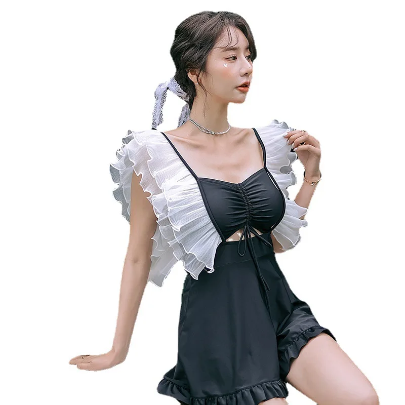 

One Piece Swimsuit 2021 Women Beachwear Push Up Swimwear Skirt Cover Hot Girls Print Polyester Sierra Surfer Plus Size Bodysuit