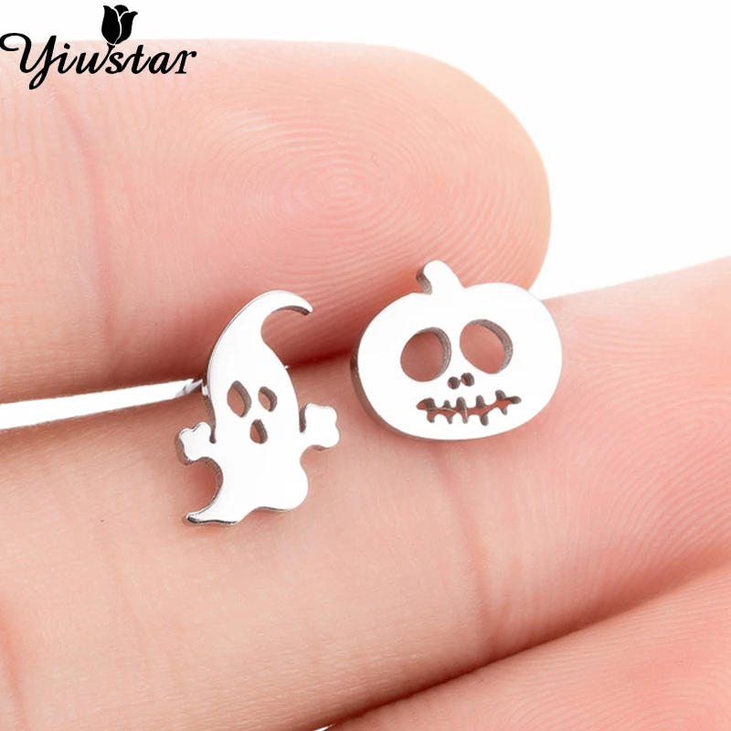 Yiustar Хэллоуин серьги милые крошечные серьги-привидения в со шпилькой для Для