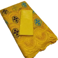 african lace fabric 2022 yellow swiss voile lace embroidered cotton perfume bazin riche brocade jacquard fabric 2 52 5yards