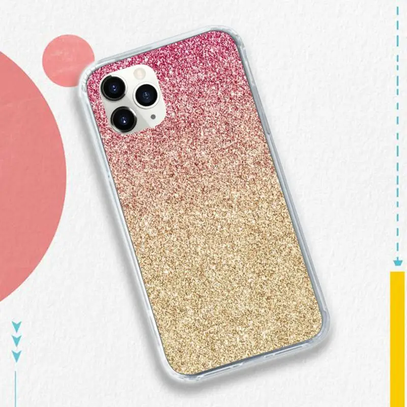 

glitter Glittering bling pink gradient shell Phone Case for iPhone 11 12 pro XS MAX 8 7 6 6S Plus X 5S SE 2020 XR