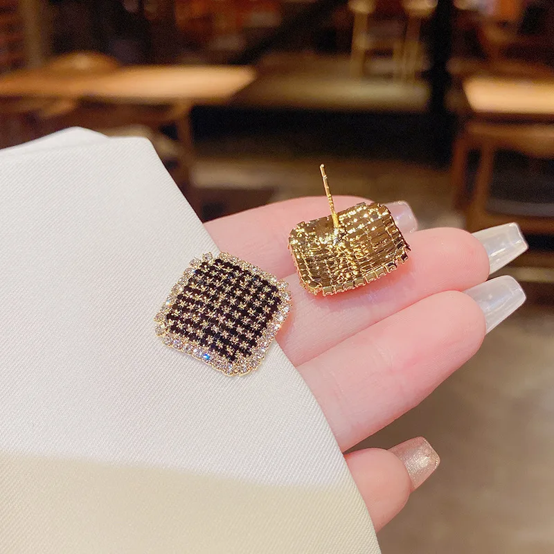 

Fresh Fashion Irregular Square Combination Dangle Earrings for Women Popular Korean Hoop Earrings 2021 Trend Jewelry Gifts