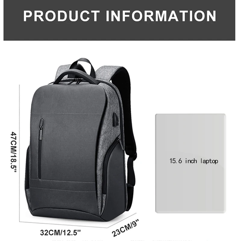 USB зарядка профессиональный мужской водонепроницаемый рюкзак для ноутбука 15 6