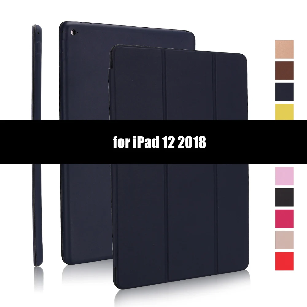 Dark Blue-2 Ультратонкий умный чехол для iPad Pro 12,9, складной чехол-книжка из искусственной кожи s для iPad Pro 12,9 Pro 11 12,9 - Цвет: Dark Blue-2