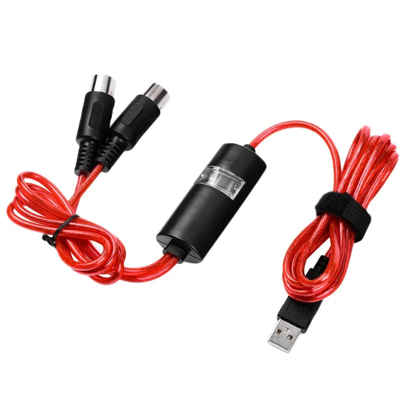 Кабель-переходник с USB на 2 миди-интерфейса 1 шт. для IOS метра ПК музыкальная