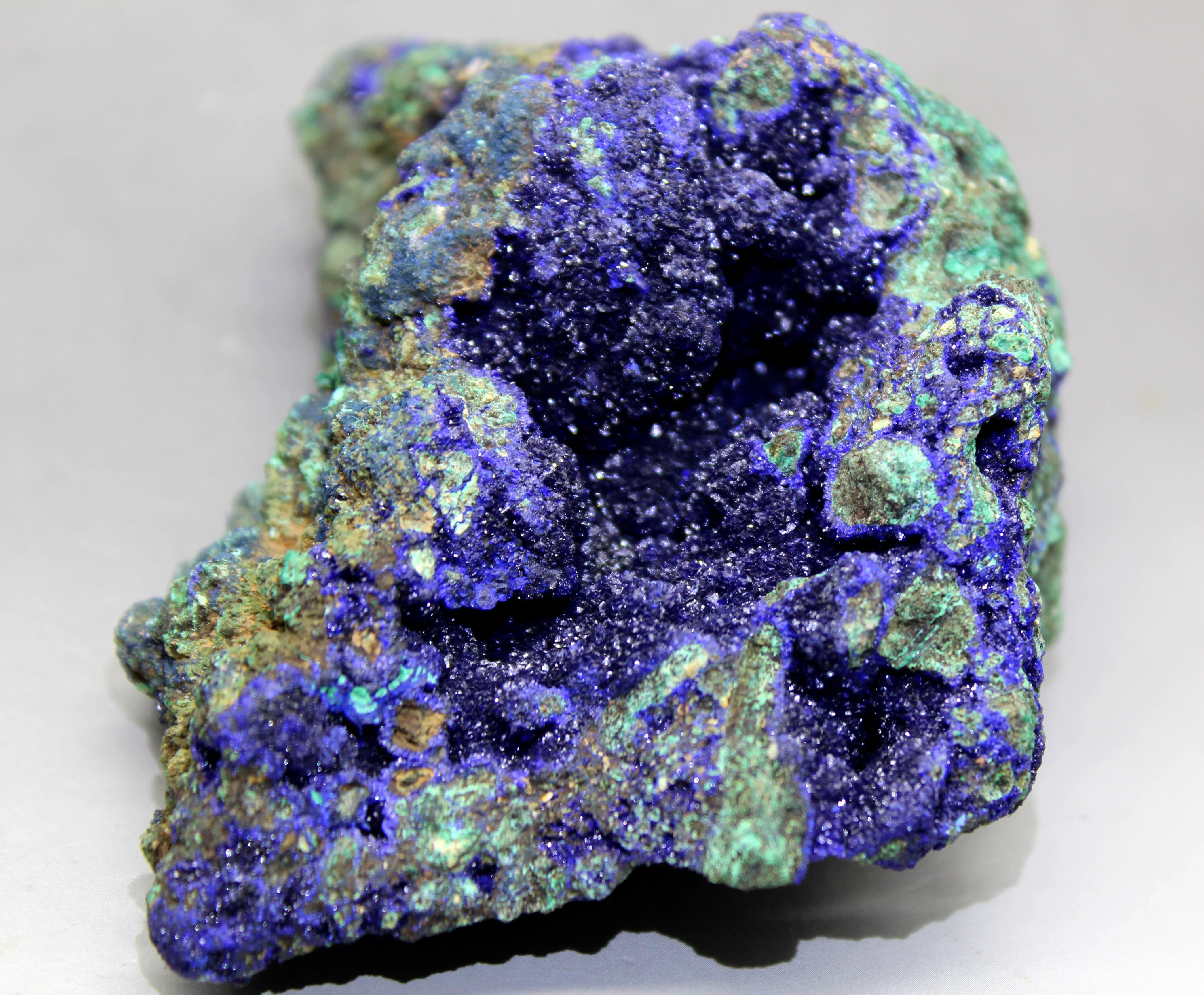 406g Natural shiny Azurite / malachite symbiotic mineral stone and crystal healing crystals from China | Дом и сад