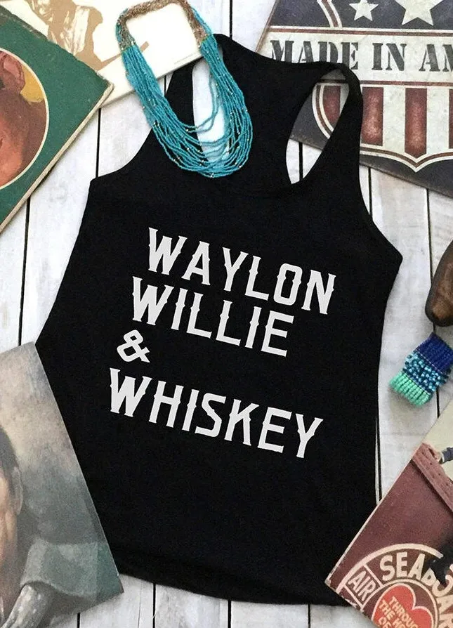 Waylon Willie и жилет для виски футболки поилки забавные повседневные рубашки женские