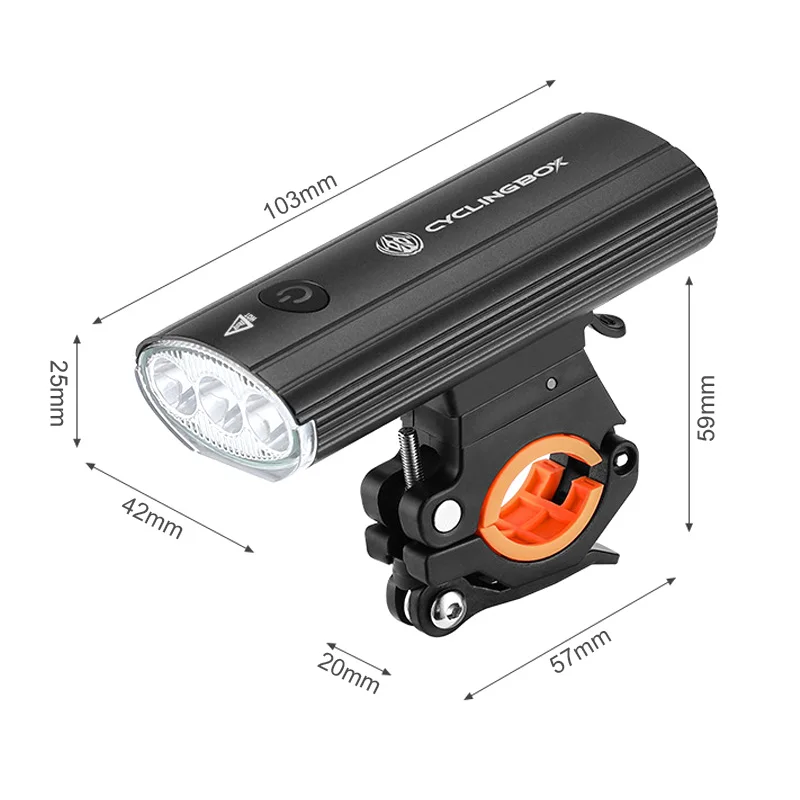 

Bicycle Lights Riding Aluminum Alloy Headlights with Charging Baoshan Ground Lights Usb Charging Night Riding Lighting Flashligh