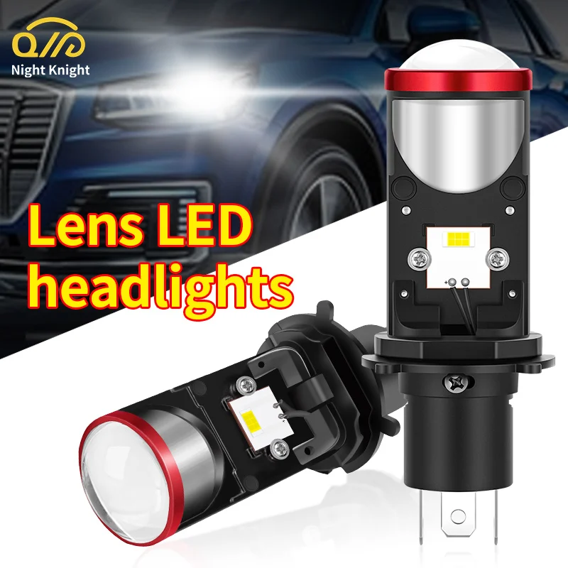 H4 LED Bulb Mini Projector Lens Car LED Headlamp Bulbs 8000LM  Kit Conversion Hi/Lo Beam Headlight RHD LHD 6000K 12V 24V