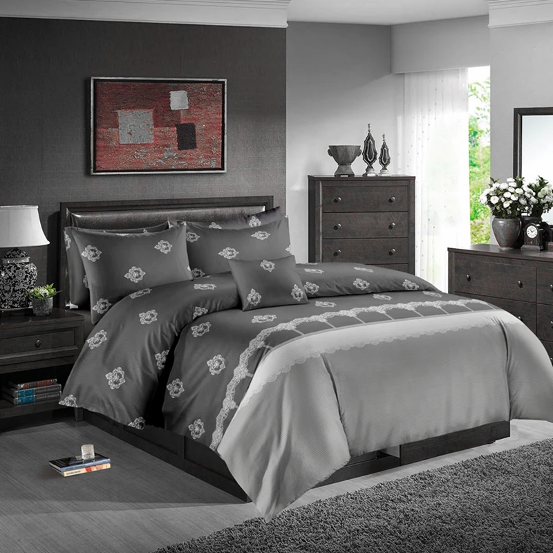 

Nordic Lace Bedding Set luxury Single Duvet Cover 140x200 Queen King Size Couple Bed Quilt Covers Comforter 2/3Pcs No Bed Sheet