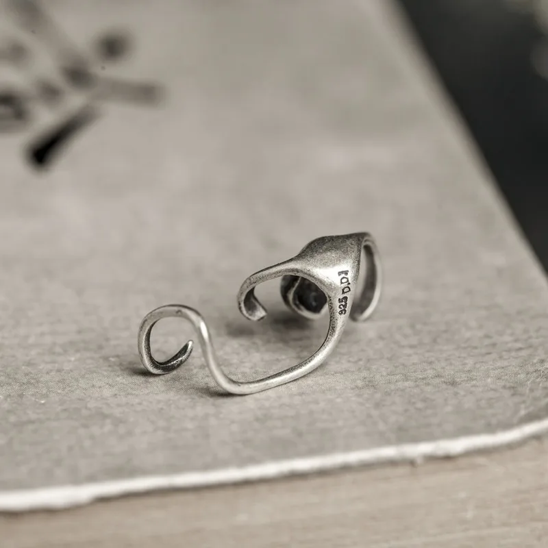 Забавная красавица S925 Стерлинговое Серебро Преувеличенные ретро готические