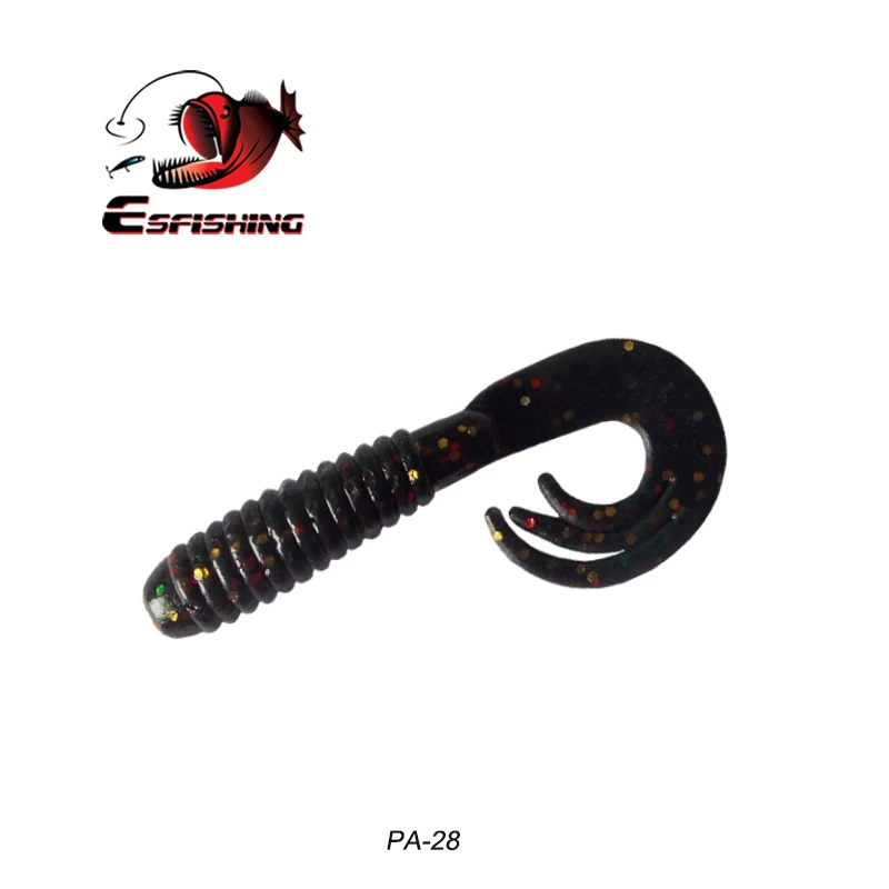 PA28 Esfishing приманка 10 шт. 5 см/1,6 г Esfishing триппле приманки для рыбалки в форме личинок Мягкие силиконовые кренкбейт запах снасти Морская Рыбалка - Цвет: PA28