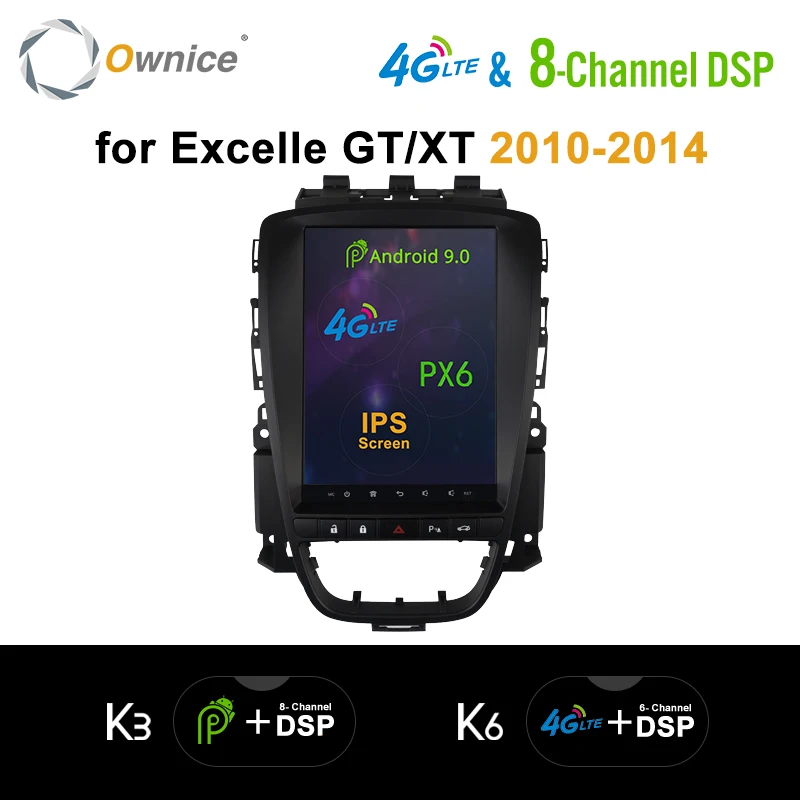 Ownice HDMI DSP 4G LTE вертикальный PX6 Android 9 0 автомобильный DVD-плеер для Buick Excelle XT GT 2006 - 2016 K3