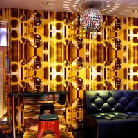 ktv wallpaper karaoke bars flash wall covering 3d reflective luminous bar concave convex geometric pattern background
