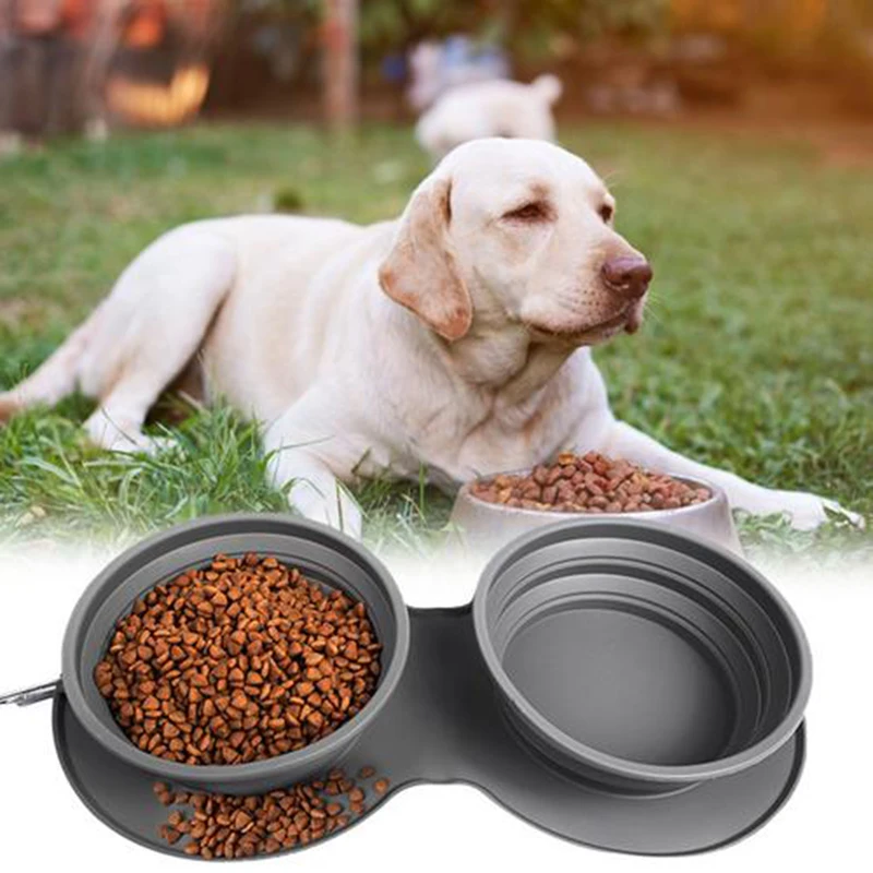 Dog Feeder Bowl Supplies Dog Bowl with Stand Pet Accessories Outdoor Pet Portable Dog Bowl Dog Fold Bowls Dog Water Bowls Feed