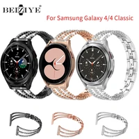 3 straps diamond band for samsung watch 4 40mm 44mm correa strap for samsung galaxy watch 4 classic 42mm 46mm bracelet girl gift