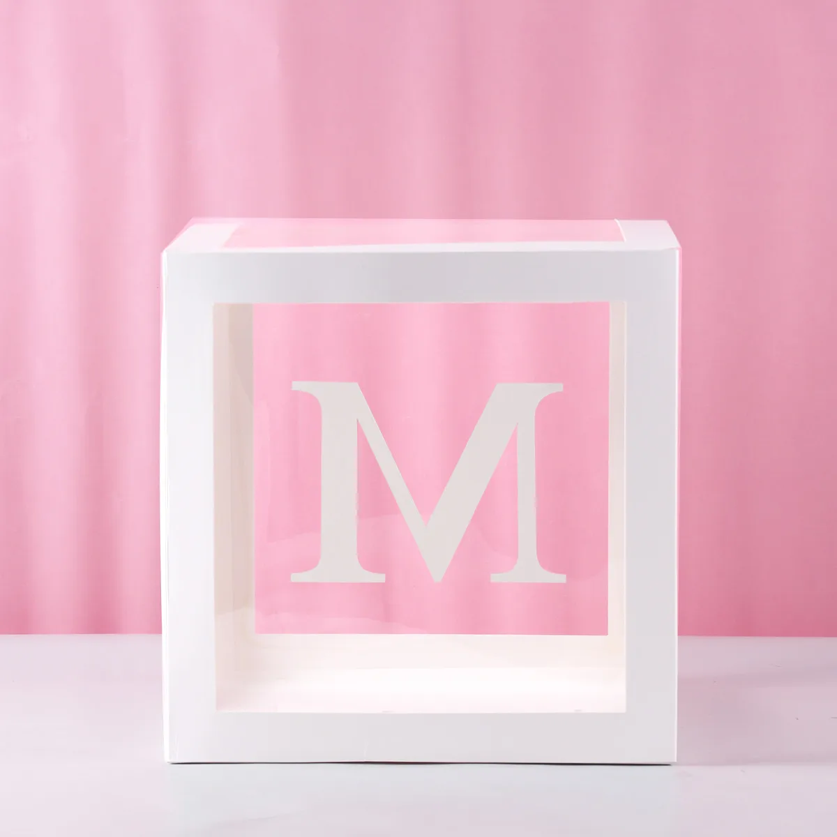 M box Золотая коробка, прозрачная, с именем, возраст, коробка для девочек и мальчиков, для детского душа, украшения для ребенка 1, 1, 1, 1, для дня рождения, Декор, подарок, принадлежности для детского душа - Цвет: M box