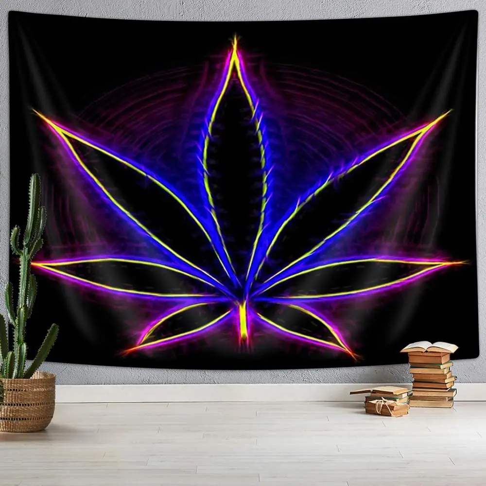 

Trippy Leaf Hippie Wall Tapestry