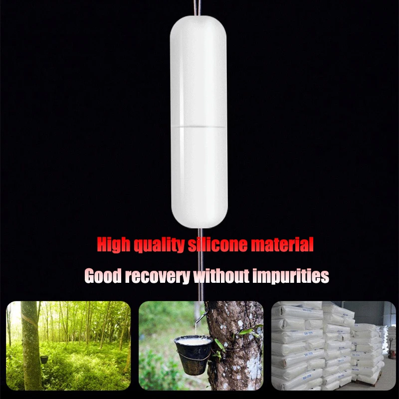 PRO BEROS 300pcs/Pack Fishing Bobber Oval Black Silicon Stopper Space Bean Connector Line Resistance Accessories | Спорт и