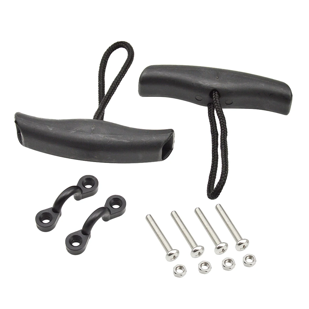 

1 Pair Kayak Toggle Handles Durable Nylon Canoe Boat Pull T Handle Replacement with Installing Hardware