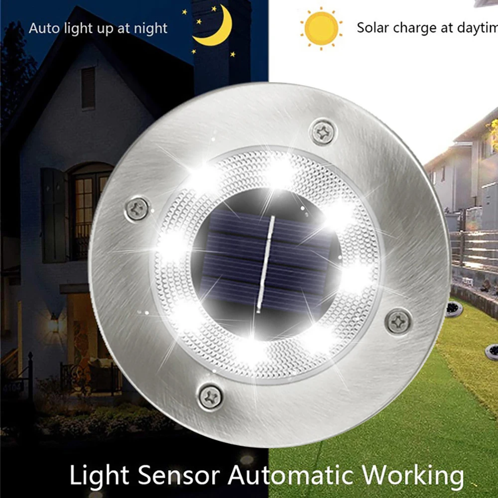 1/4/8 шт. уличные Водонепроницаемые светодиодные лампы на солнечной