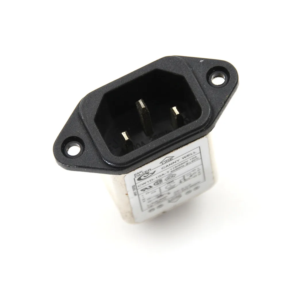 Входной модуль IEC розетка переменного тока с предохранителем фильтр EMI 6A 115 В/250 В 50