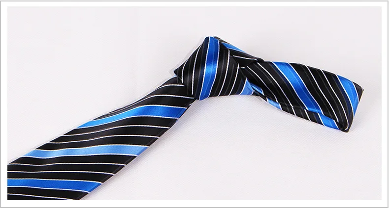 

7.5cm Classic Men's Striped Ties Handmade Jacquard Necktie Narrow Bridegroom Party Dress Wedding Necktie Custom Logo