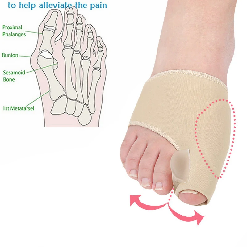 

Hot 1 Pair Toe Straightener Separator Foot Care Toe Support Sleeves for Men Women sy998