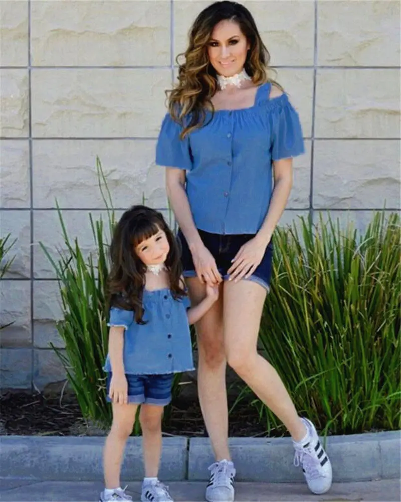 2020 летний семейный подходящий набор одежды для мамы и дочки детская одежда
