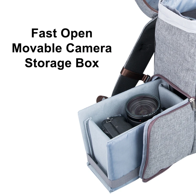 

K&F CONCEPT Multi-Functional Camera Backpack Video Photo Digital Shoulder Padded Bag Shockproof for Camera Laptop