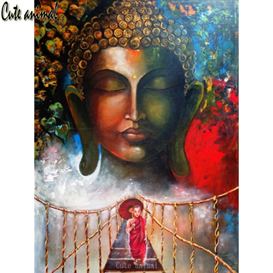 

Buddha statue religion color Full square drill Diy 5d Diamond Painting Diamond Embroidery Diamond Mosaic Handmade cross stitch