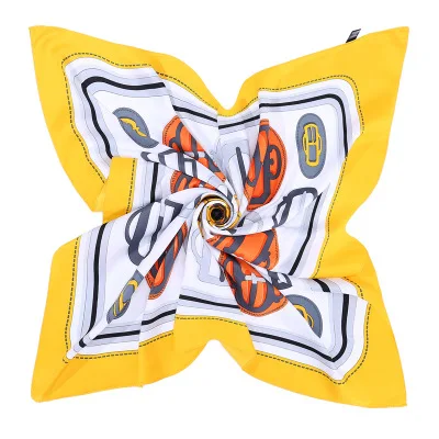 

100*100cm New Style Printed Belt Buckle Twill Large Square Scarf Women's Silk Scarf Shawl