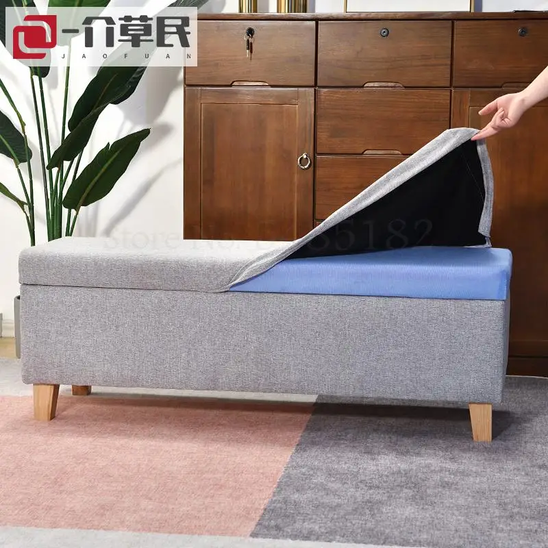 Стул для хранения дивана скамейка стул из ткани одежды обуви массива дерева |