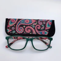 womens pocket printed reading glasses with matching pouch spring hinge presbyopic reading glasses 1 0 1 5 2 0 2 5 3 0 3 5 4 0