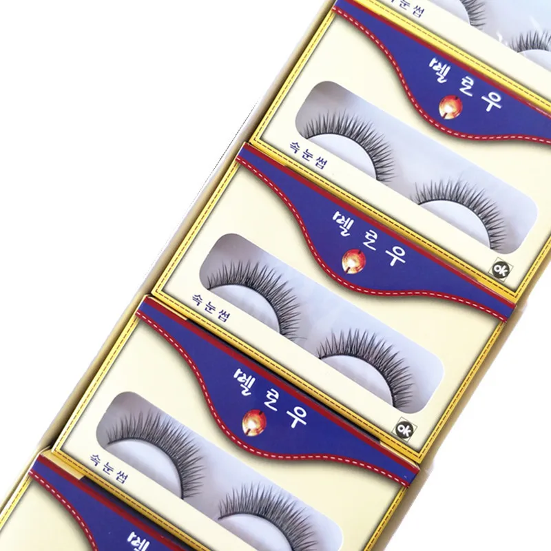 Корейские накладные ресницы 1 пара ручная работа натуральный черный терьер