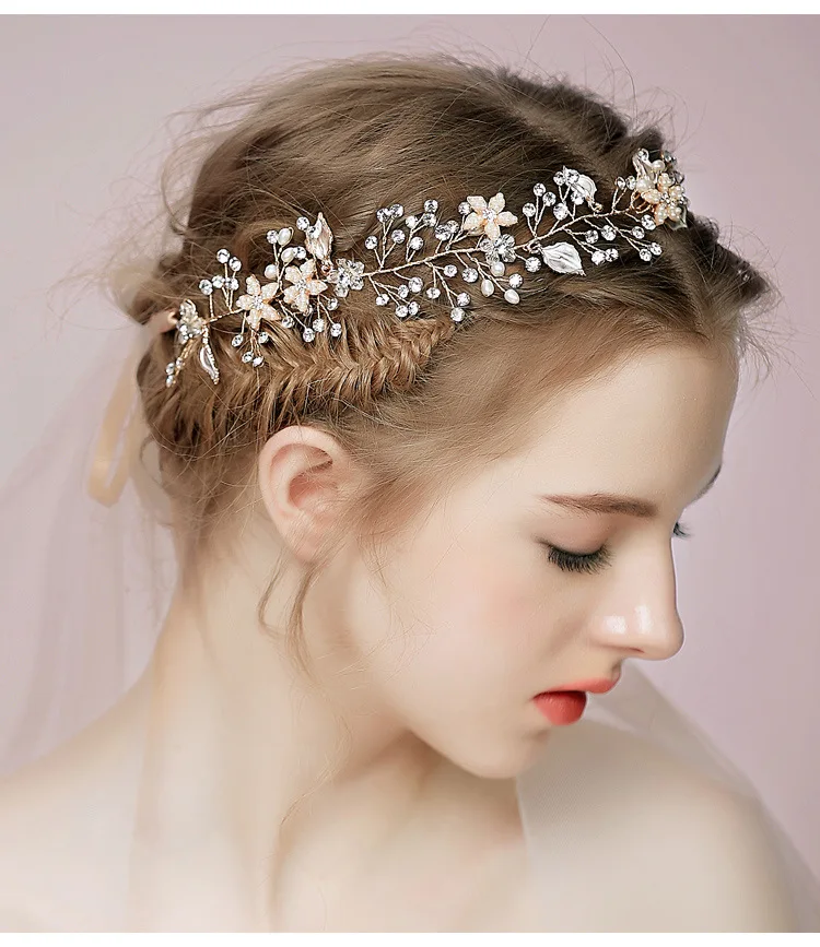 

wish hot selling bridal headwear hair band wedding hair accessories hair bands accessories European-style bridal accesso