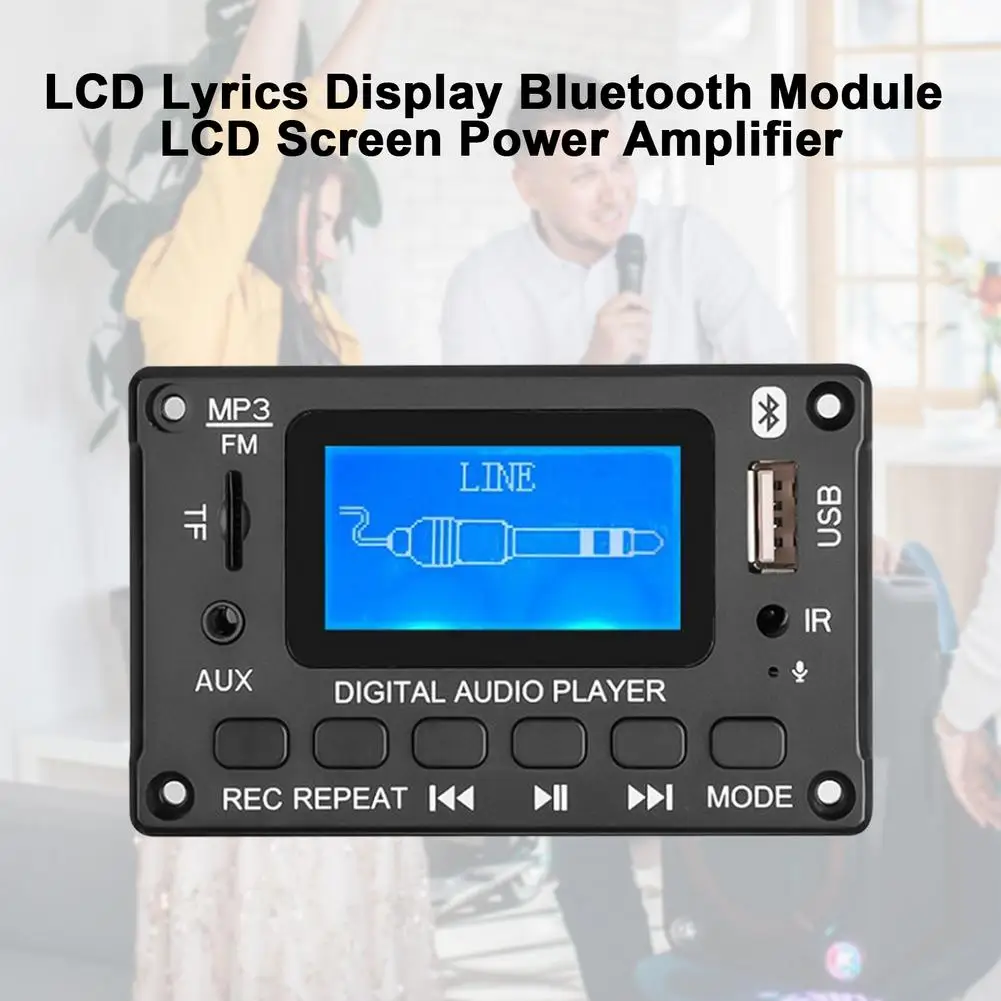 Плата декодирования MP3-плеера с ЖК-дисплеем Bluetooth USB SD BT FM в модуле музыкального