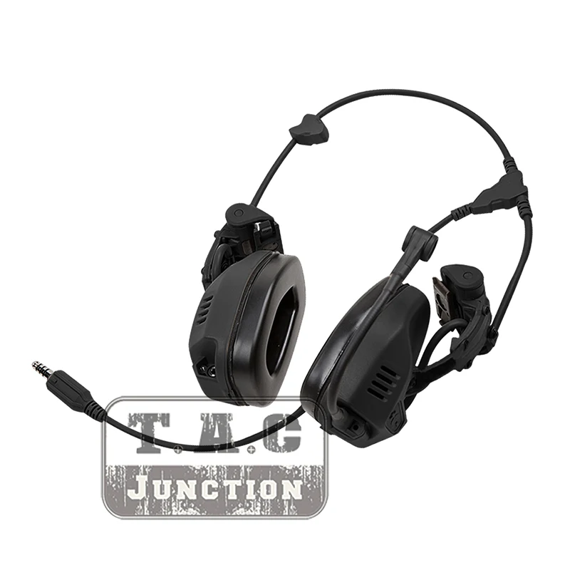 

Tactical Rail Attached Communication Headset FCS RAC Noise Reduction Hearing Protection For Fast Maritime Sentryl Helmet BK