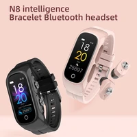 2020 new n8 tws wireless bluetooth compatible headset smart watch men women earphone call sleep monitor health sports smartwatch