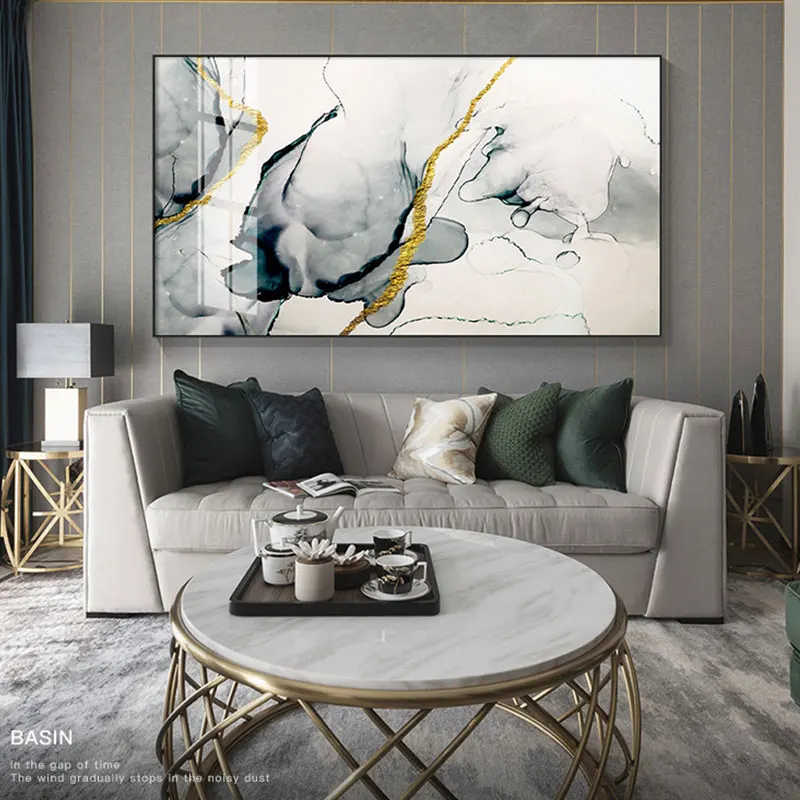 

Abstract Style Posters and Prints Fluiding Color In The Water Canvas Painting Wall Pictures for Living Room Bedroom and Aisle HD