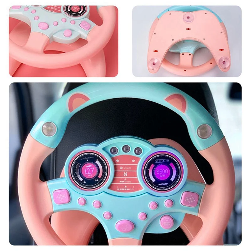 Развивающие игрушки для детей мультипликационный пилот руль музыкальное