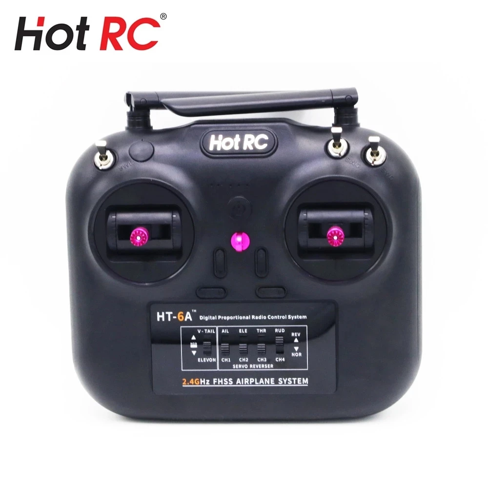 

Hotrc HT-6A 2.4G 6CH RC Transmitter FHSS & 6CH Receiver With Box For FPV Drone Rc Airplane Rc Car Rc Boat