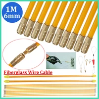 6mm 10x1m fiberglass wire cable rod puller electrical fish tape pull push kit fiberglass wire cable rod puller tool set durable