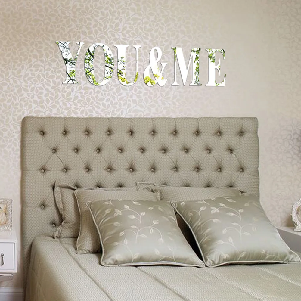 Зеркальная настенная наклейка 26 букв художественная роспись сделай сам домашний