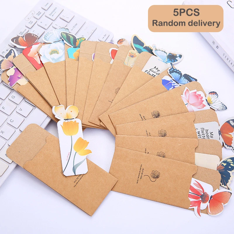

5Pcs Butterfly Bookmarks For Books Cute Bookmark Office School Stationery Teacher's Gifts Book Accessories