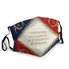 Наполеоновский французский полковой флаг смываемая маска для лица унисекс для взрослых анти туман Пылезащитная крышка респиратор Приглушает рот