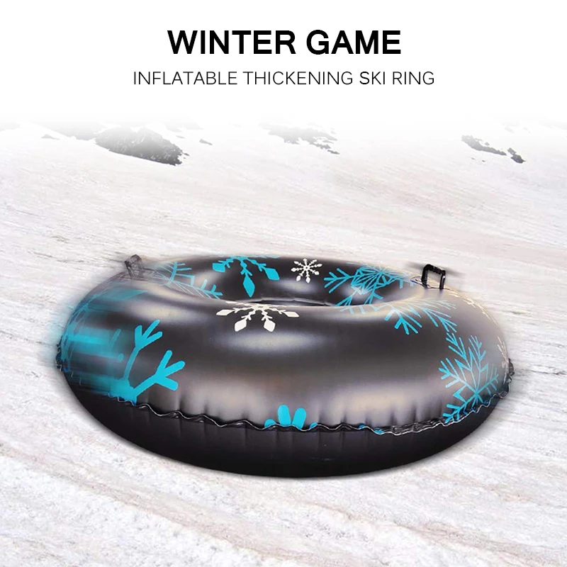 2020 лыжное кольцо, круг с ручкой, надувной утолщенный круг, детская зимняя игрушка для катания на лыжах, Рождественская игрушка, катание на сн... от AliExpress WW